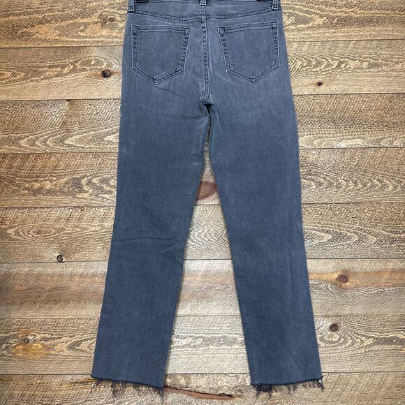 L'Agence High Rise Straight Leg Ankle Length Distressed Jeans Size 25 NWT - Picture 2 of 3